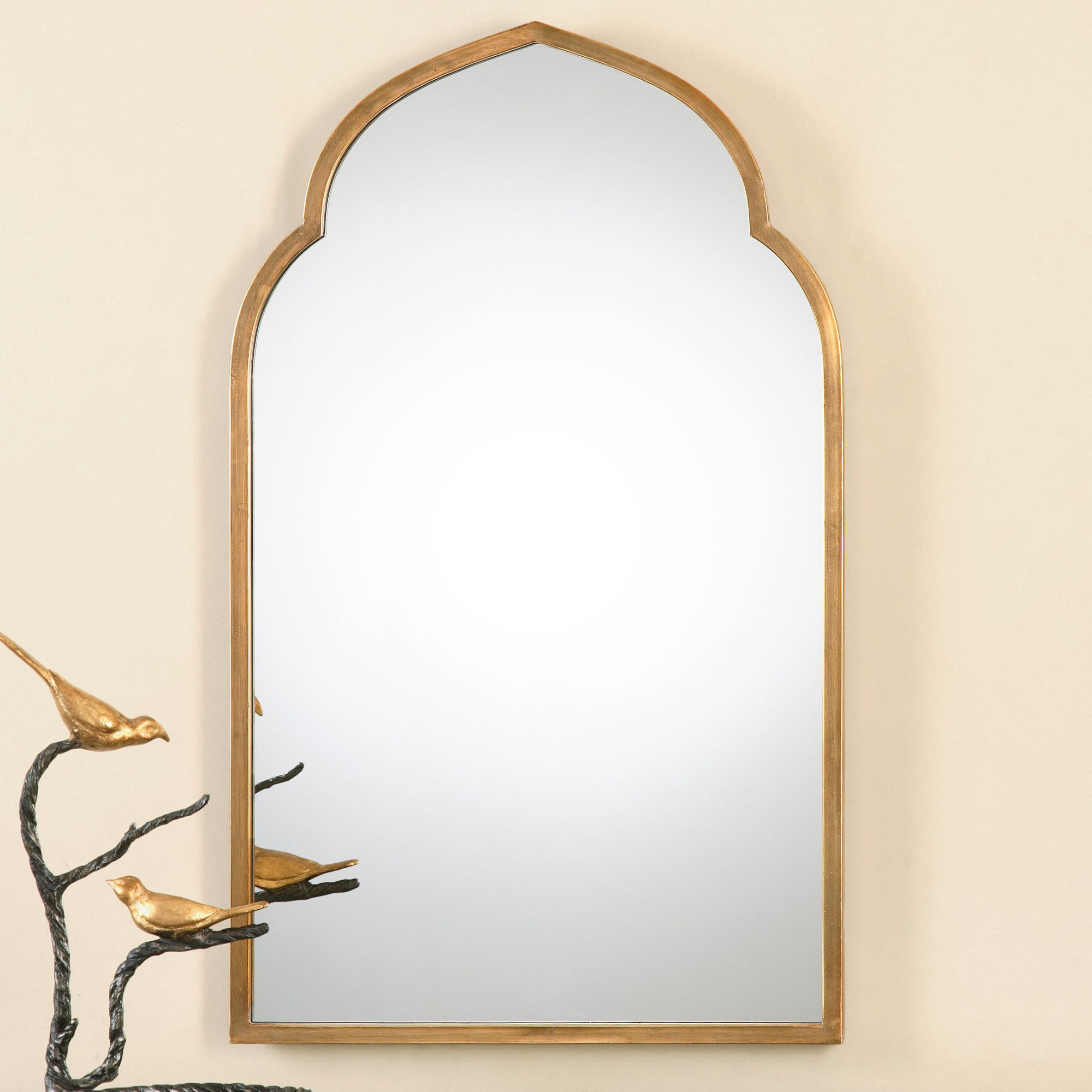 One Allium Way Gold Arch Wall Mirror & Reviews Wayfair.ca